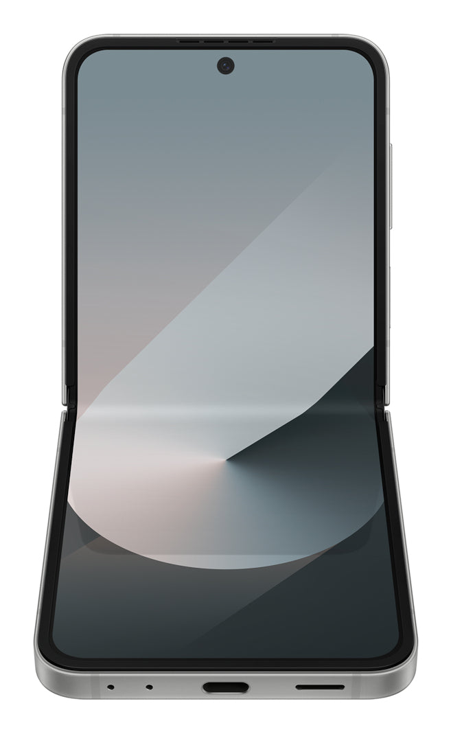 Samsung Galaxy Z Flip6 – silber, 6,7", 2640 × 1080, Android 14, 512 GB, 12 GB, Dual-SIM, 5G, NFC, wasserfest