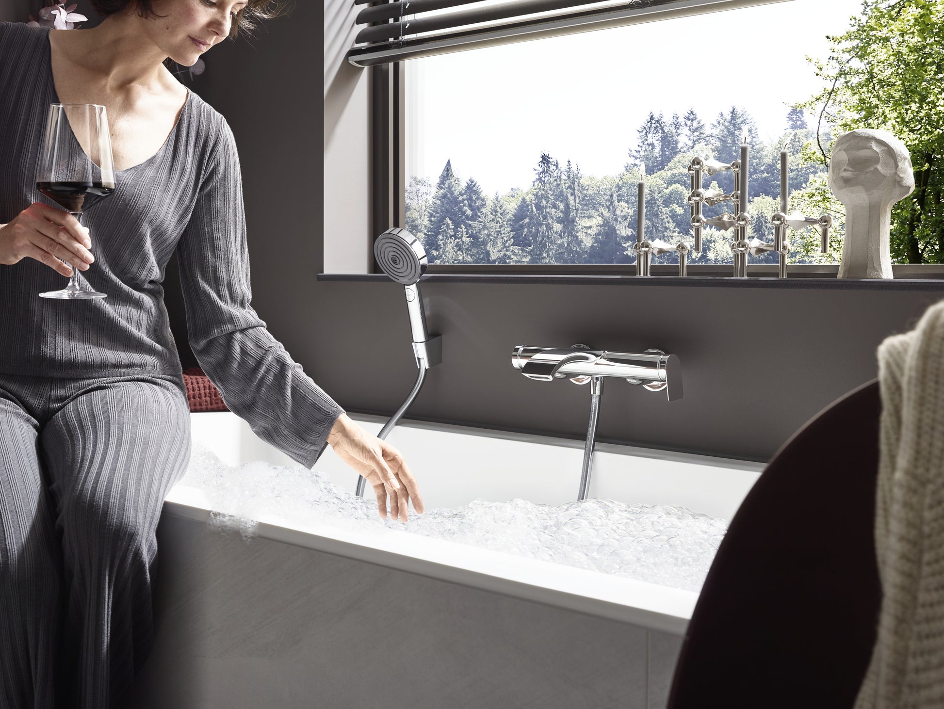 Hansgrohe Pulsify Select S Handbrause – 10,5×22,4 cm, Kunststoff, 3 Strahlarten, Chrom