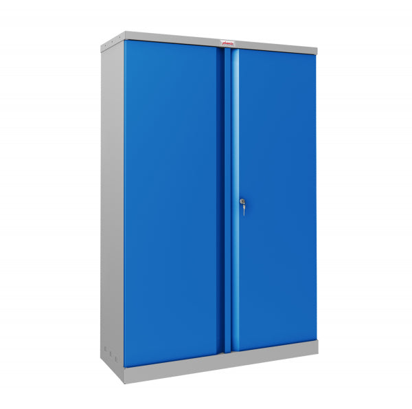 Phoenix Safe Co. SCL1491 – Aktenschrank, abschliessbar, Stahl, 915 × 370 × 1'400 mm, lichtgrau, blau