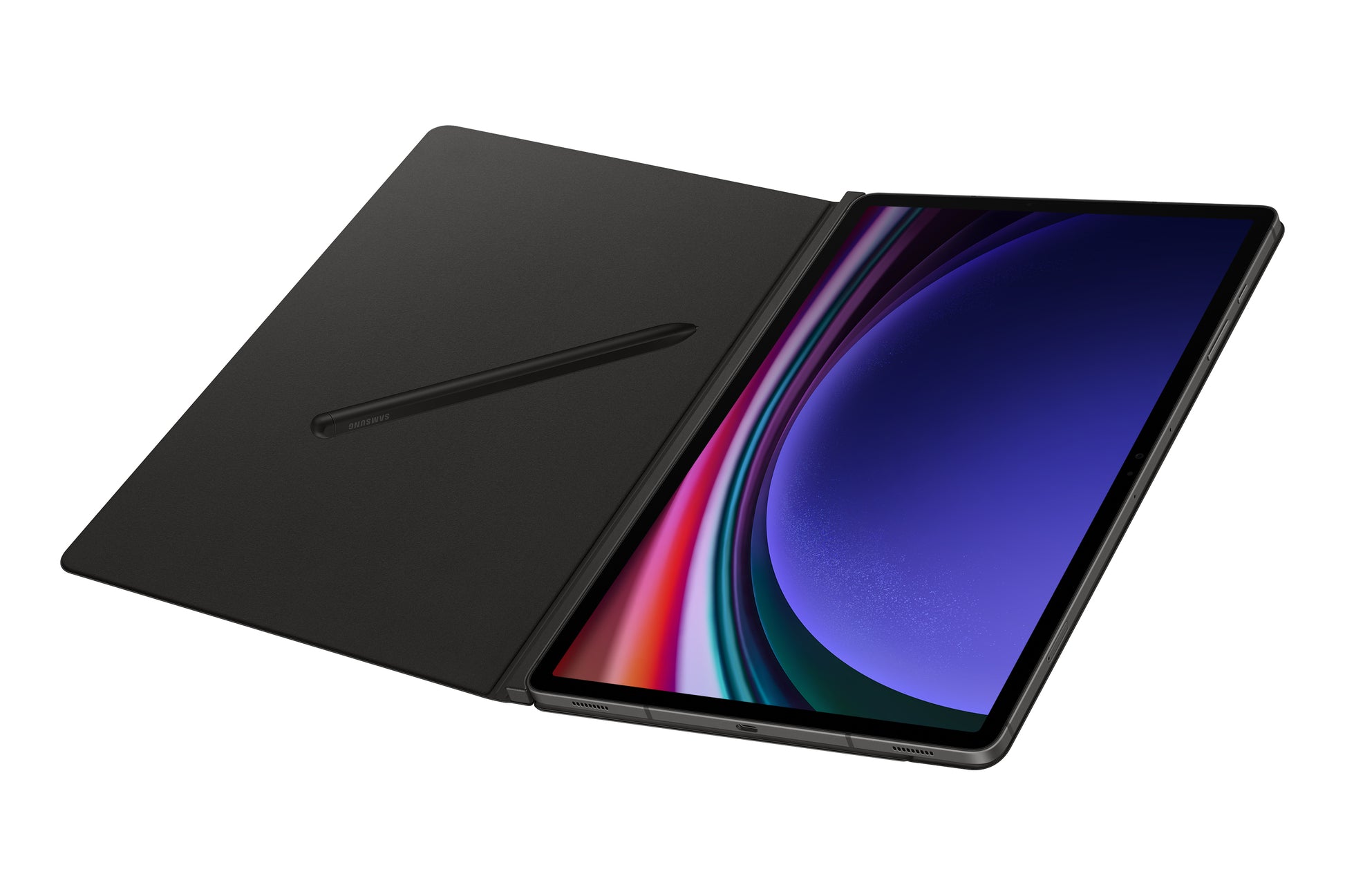 Samsung Smart Book Cover Tab S9 FE+ Notebook-Schutzhülle – für Galaxy Tab S9+, 12,4", Stoßschutz, Schwarz