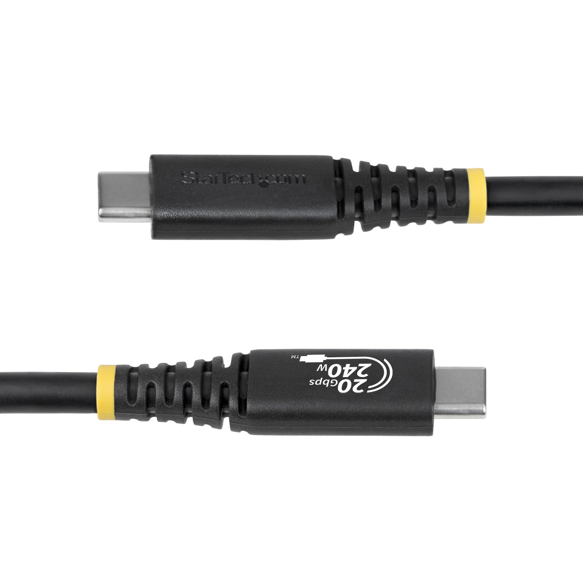 StarTech.com USB-C auf USB-C Kabel – USB4 20 Gbit/s – 2 m – PD 240 W – USB-IF zertifiziert – Schwarz
