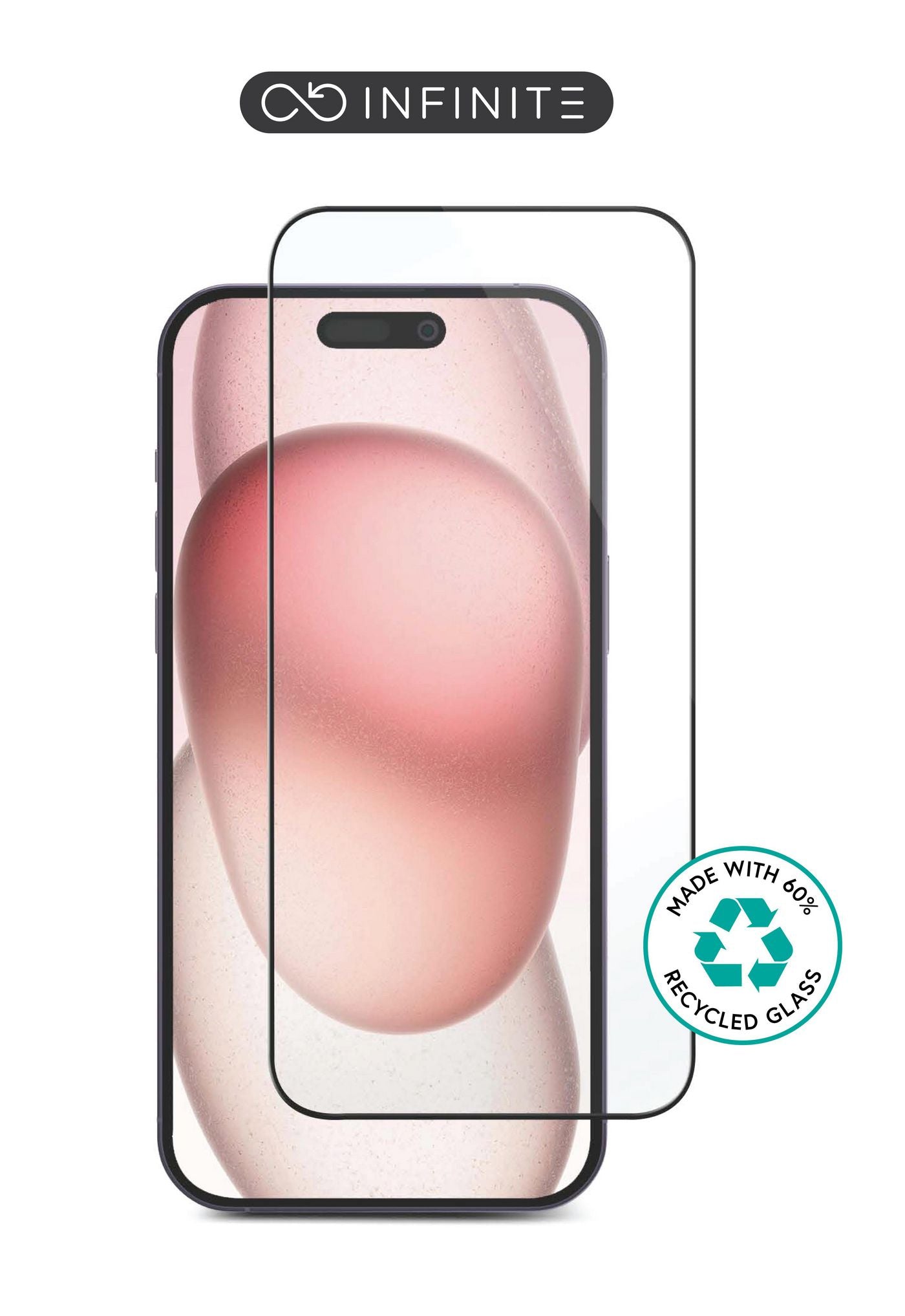 eSTUFF Backcover INFINITE (GRS) – für Apple iPhone 16 Pro – Gehärtetes Glas