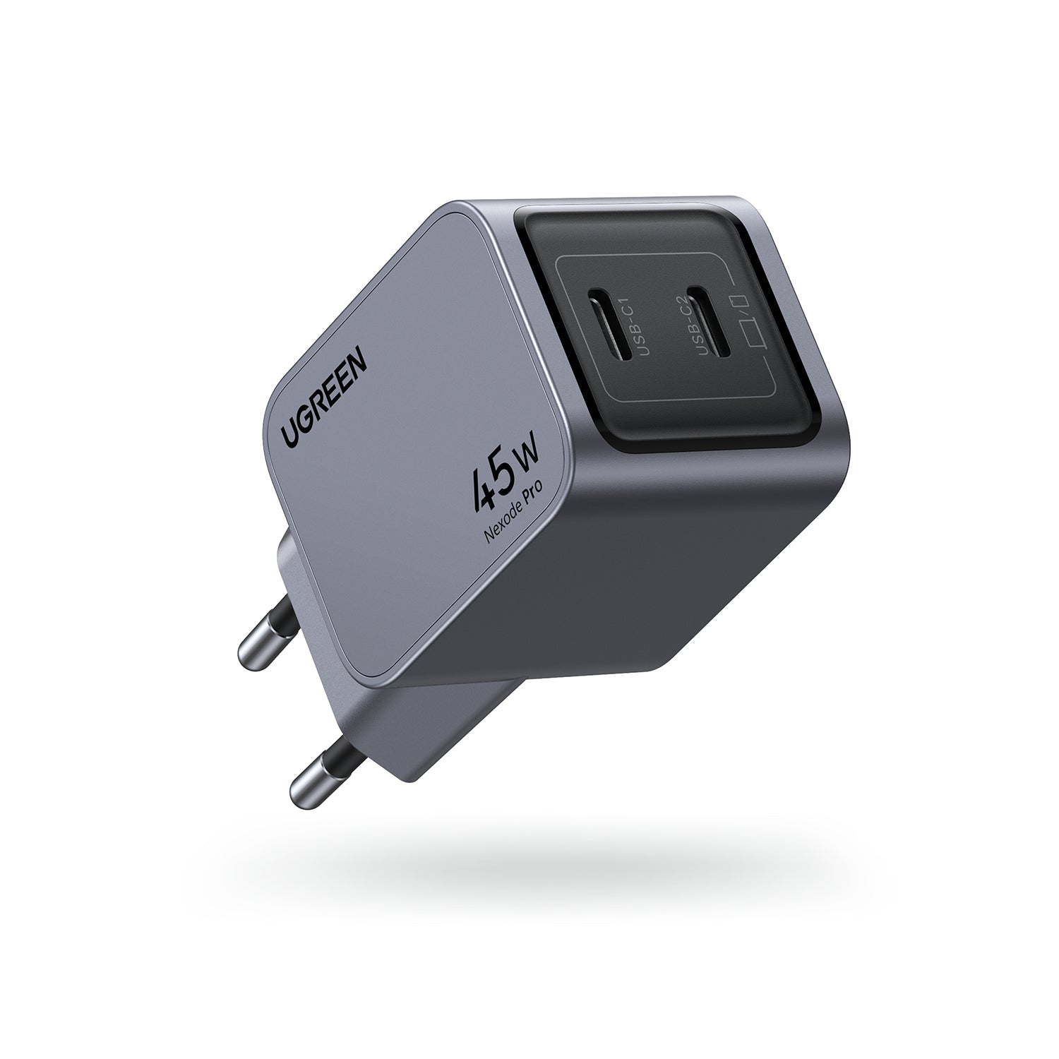 Ugreen Nexode Pro 35008 USB-Ladegerät 45 W – USB-C×2 – PD 3.0, QC 4.0+, GaN – Grau