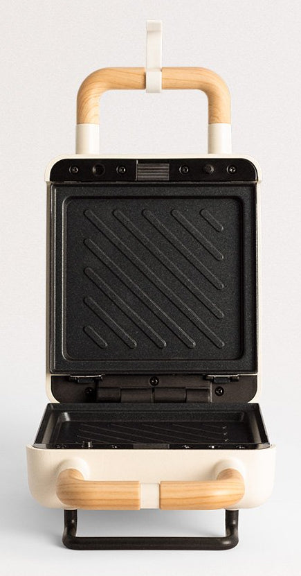 CREATE Ersatzteller 213864 – Eckig, Metall, Teflonbeschichtet – für Waffeleisen 2in1 Compact, 2 Stk., Schwarz