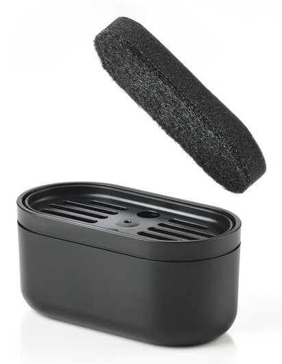 Zone Denmark Geschirrspül-Set – mit Schwamm – Polyurethan (PU) – Schwarz (Matt) – 8,9 × 7,8 × 16,9 cm