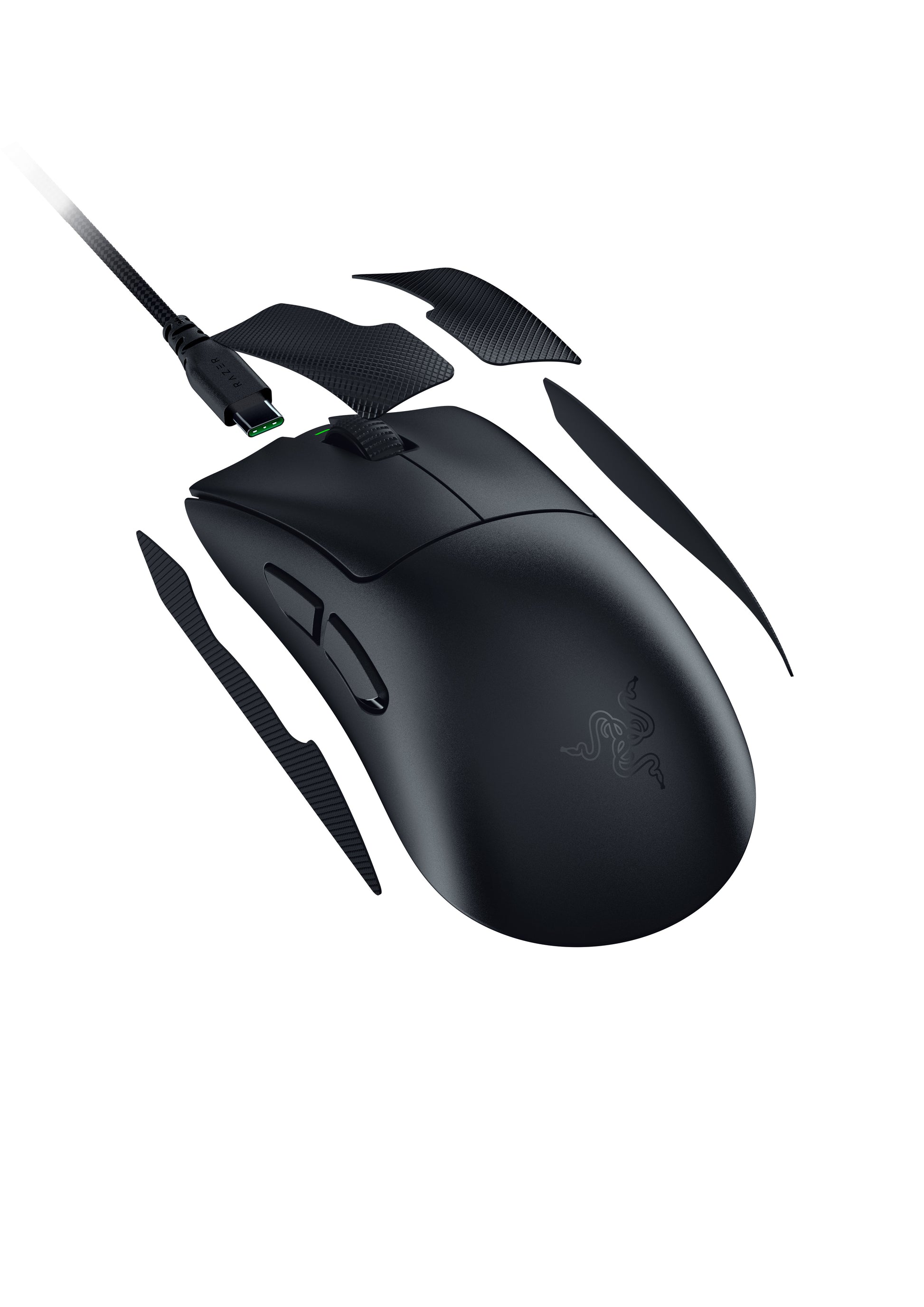 Razer DeathAdder V4 Pro – Gaming-Maus – Kabellos (2,4 GHz), 45000 DPI, Rechtshänder, Schwarz