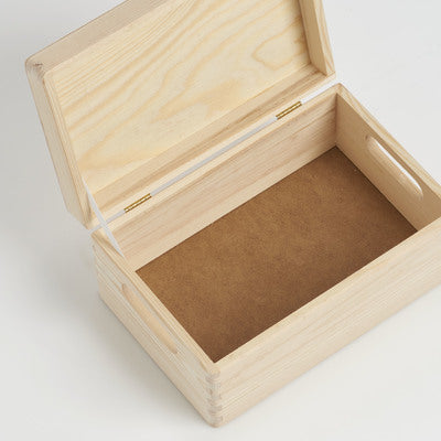 Zeller Present Aufbewahrungsbox (mit Deckel) – Holz – Natur – mit Griff – 300 × 140 × 200 mm