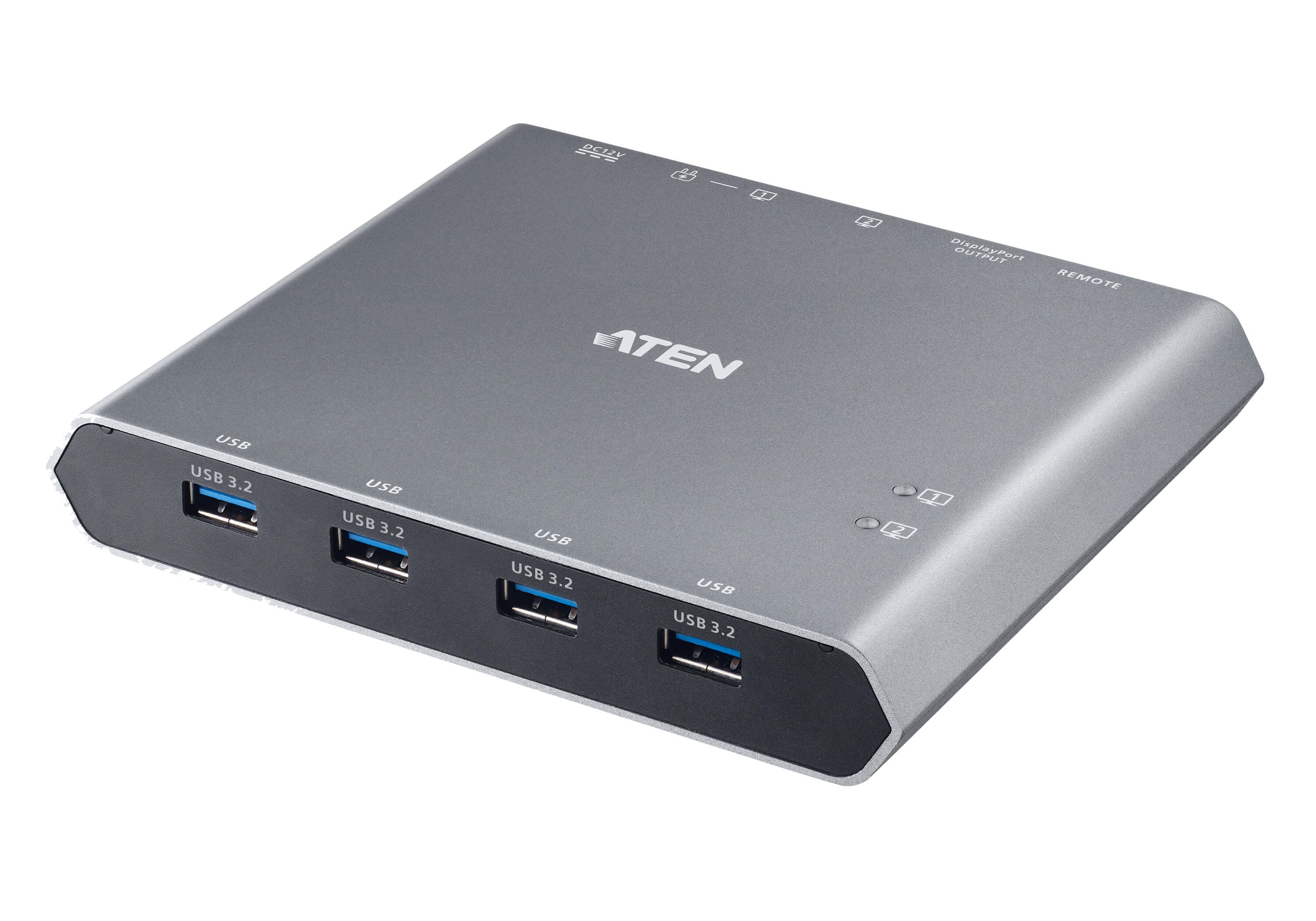 ATEN KVM-Switch 2×1, USB-C/DisplayPort/USB 3.2 Gen 1, 4K (3840 × 2160), PD 100 W, 5 Gbit/s