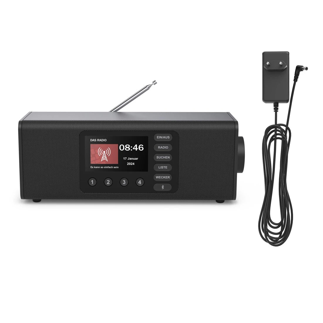 Hama DR2002 – Radiowecker DAB+/UKW, Bluetooth – Schwarz