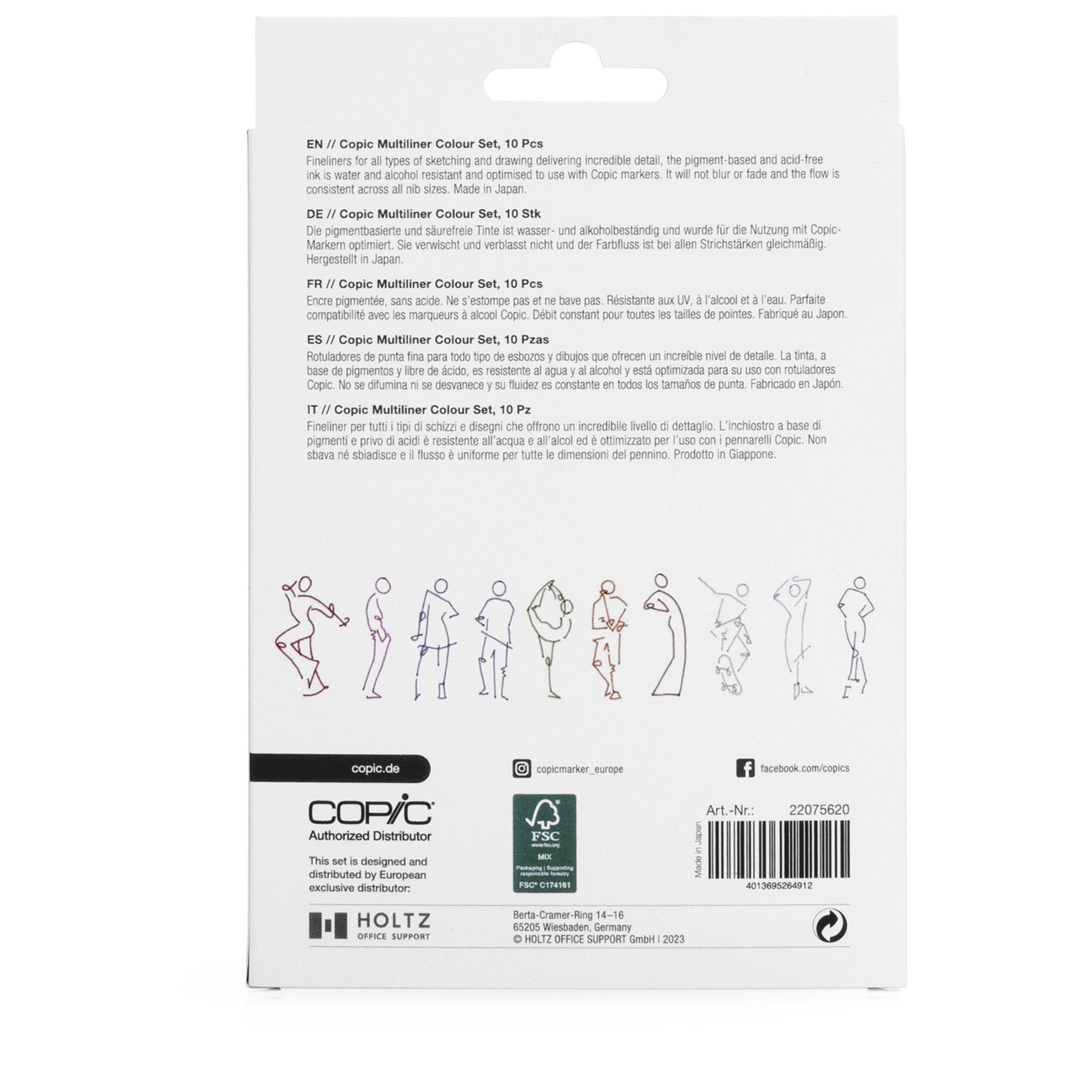 Copic Multiliner 0,3 mm Mehrfarbig – pigmentbasiert, wasser- und alkoholbeständig