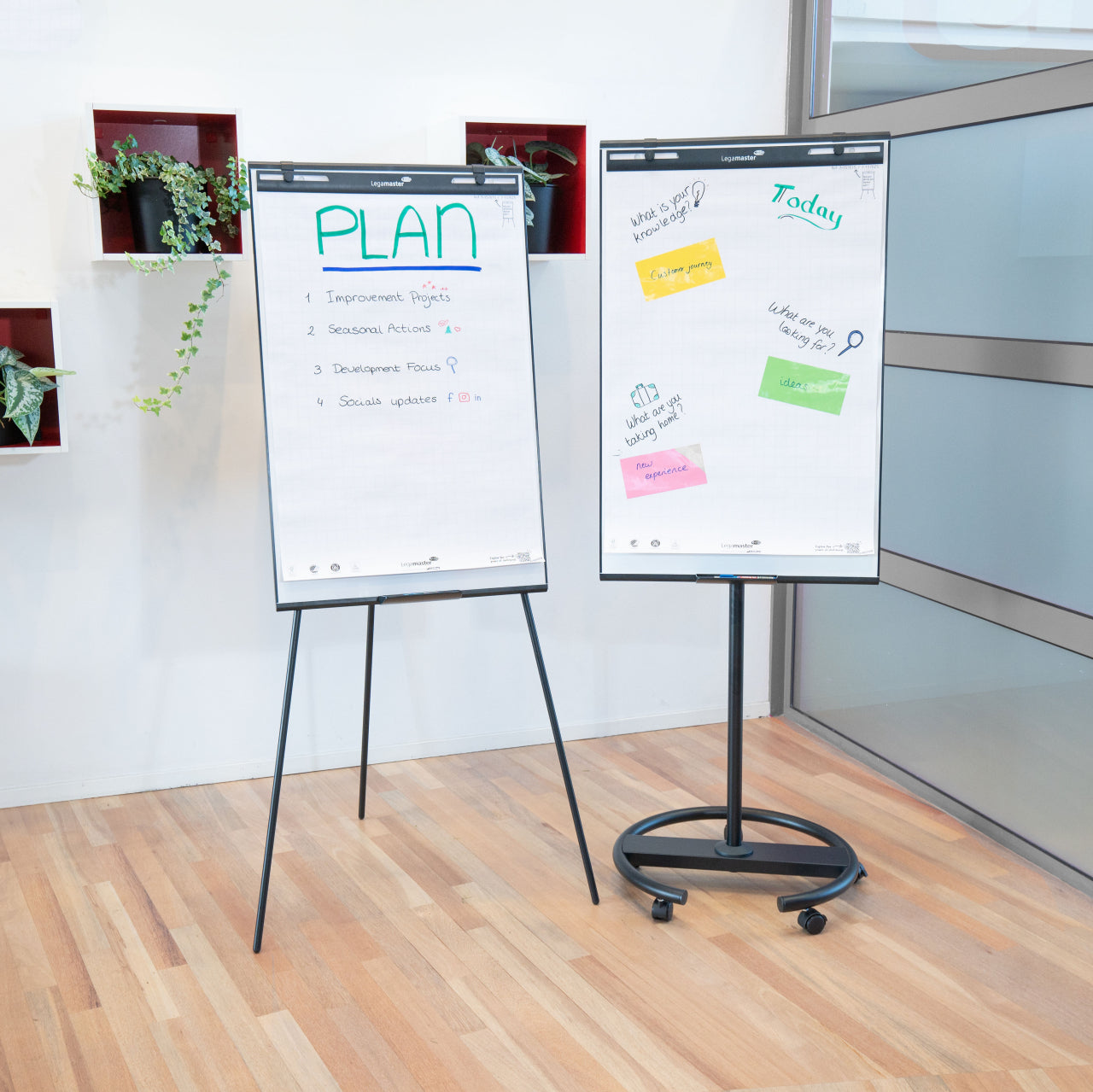 Legamaster Sketch Eco Flipchart – 65 × 98 cm, 2 × 50 Blatt, Hochweiss