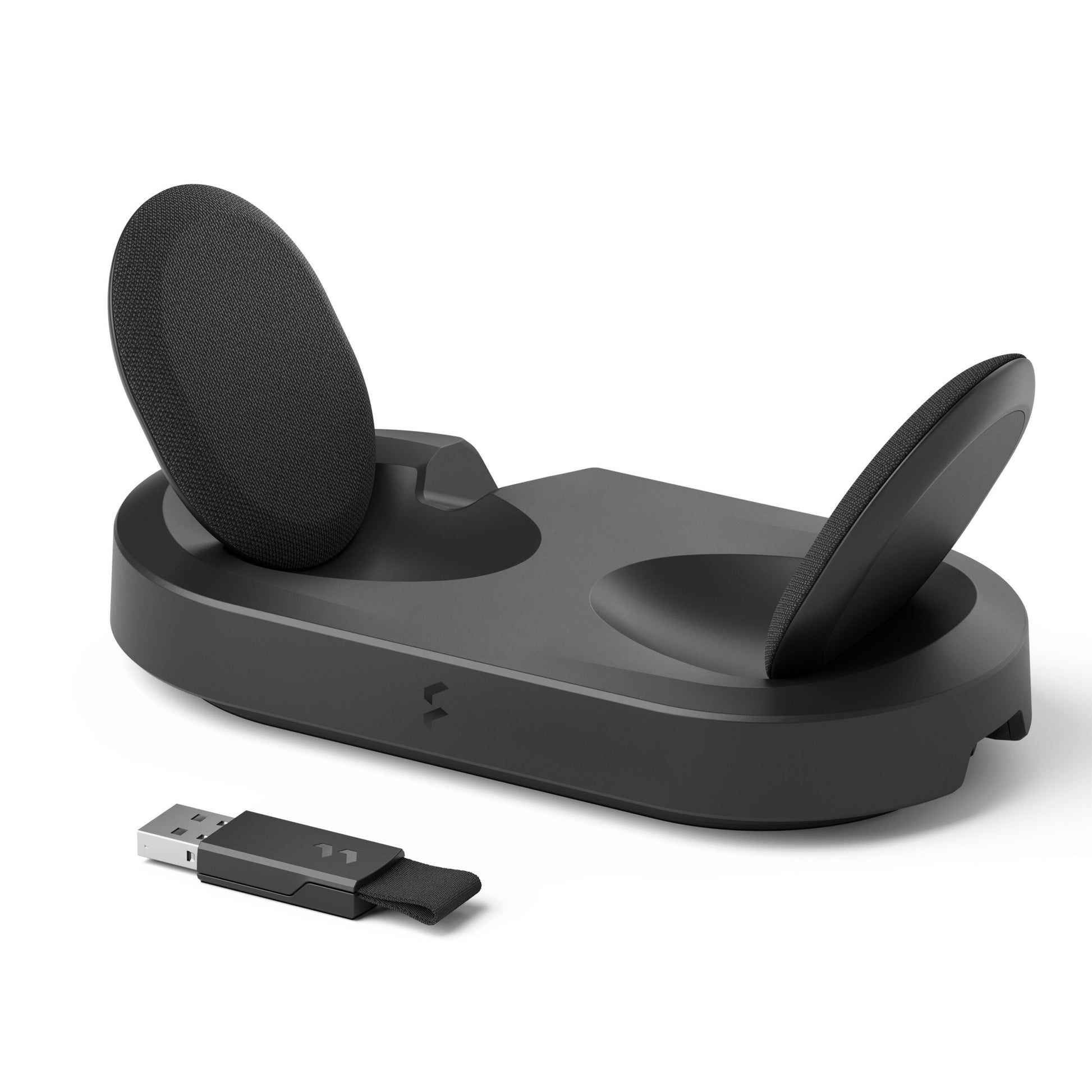 Fractal Design Scape Dark Gaming-Headset – On-Ear, Stereo, Kabel + BT, mit Ladestation, Schwarz