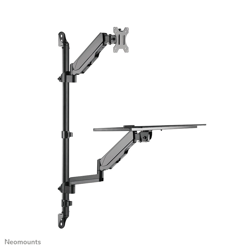 Neomounts WL90-325BL1 – Wandhalterung, bis 32", 1–9 kg, Gasfeder, Tastatur- & Mausplatte, Schwarz