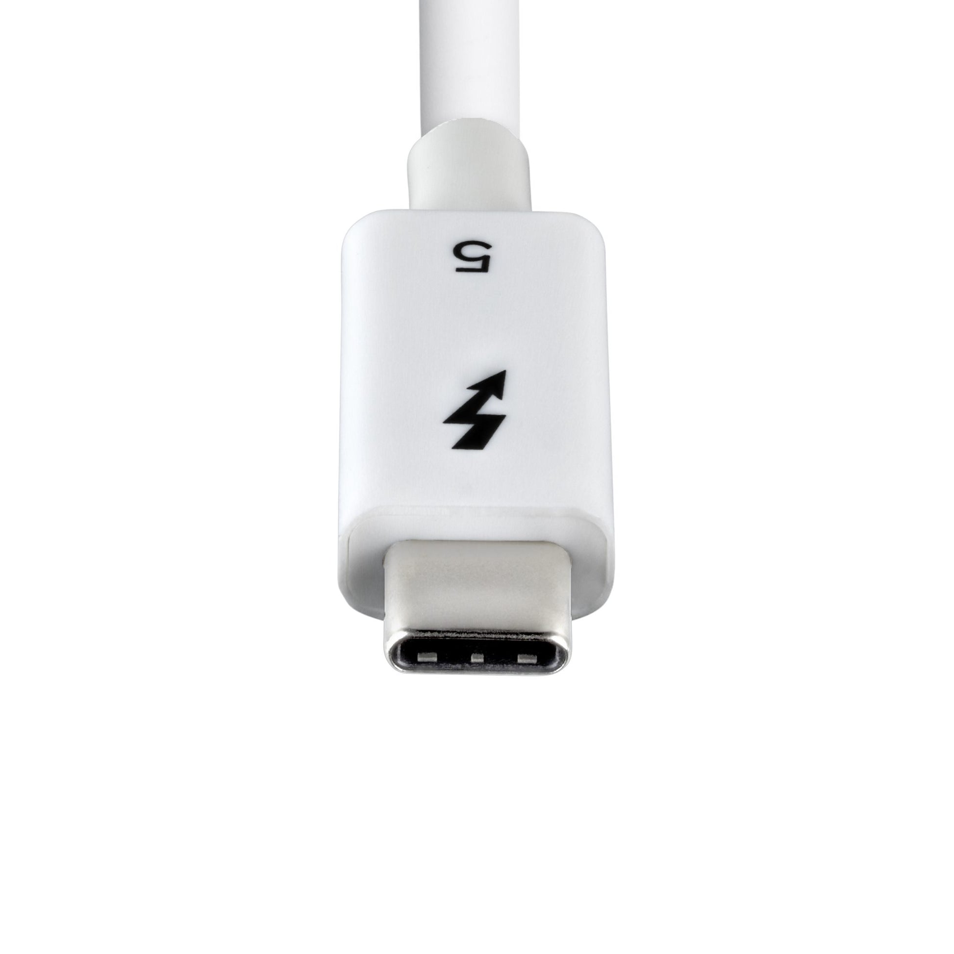 StarTech.com Thunderbolt 5 (USB-C) Kabel – 120 Gbit/s – 0,8 m – PD 240 W – 8K/60 – TPE-Mantel – Weiss