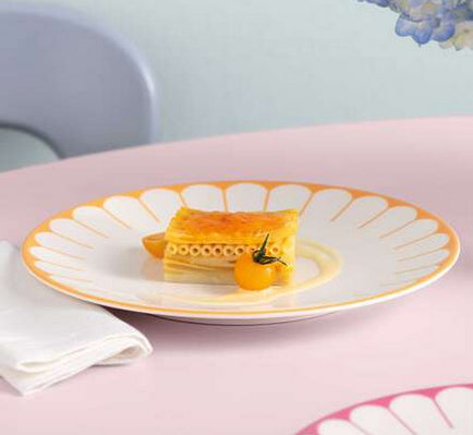 Villeroy & Boch Fleur Soleil Speiseteller – Porzellan, Gelb, Rund, 6 Stück