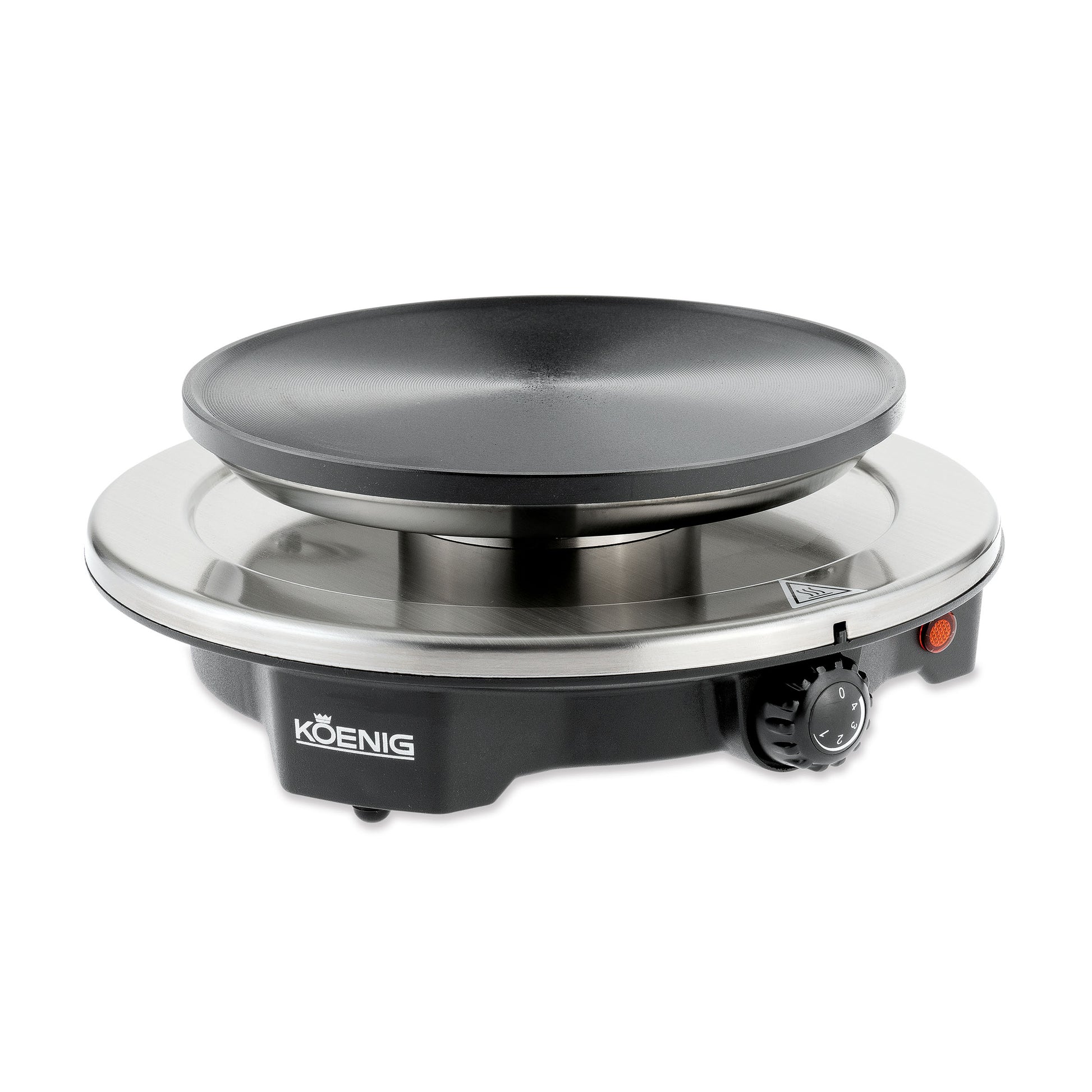 Koenig Fondue-Set One for all – Aluminium, 2 l, 6 Personen – schwarz/Edelstahl