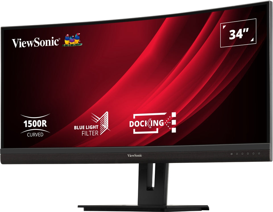Viewsonic VG3456C – Monitor, 34", UWQHD (3440 × 1440), Gebogen, USB-C (100 W), RJ45