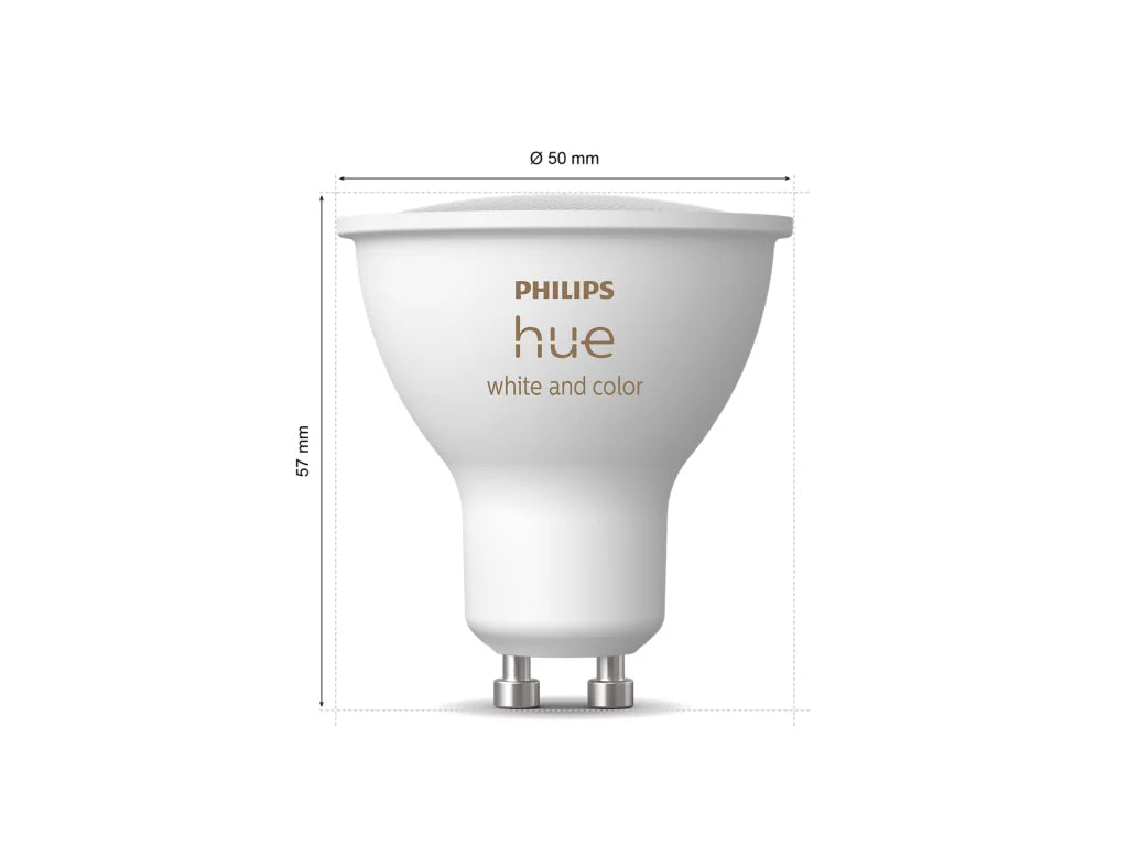 Philips Hue White & Colour Ambiance Starterset GU10 3er – 400 lm, inkl. Bridge, für Bluetooth & Apple HomeKit