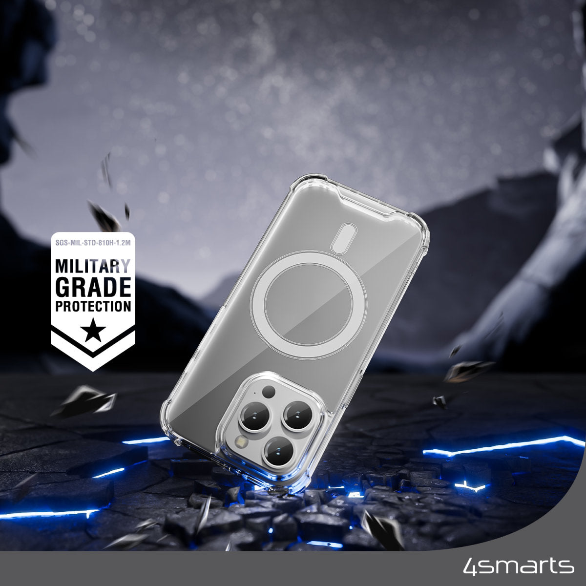 4smarts Ultimag Backcover – für Apple iPhone 15, MagSafe, TPU, Transparent