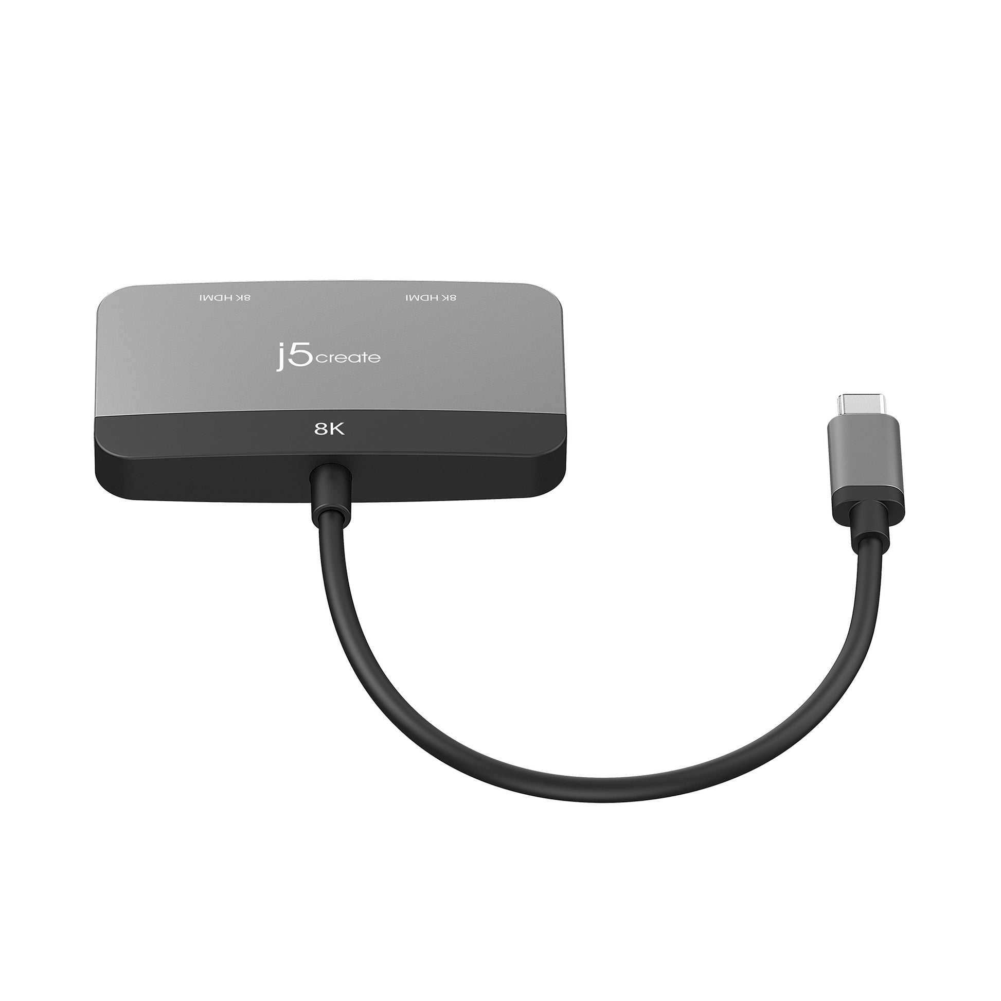 j5create JCA465-N Adapter USB-C zu 2× HDMI – 8K @ 60 Hz oder 2×4K @ 60 Hz, für USB-C mit DP Alt Mode
