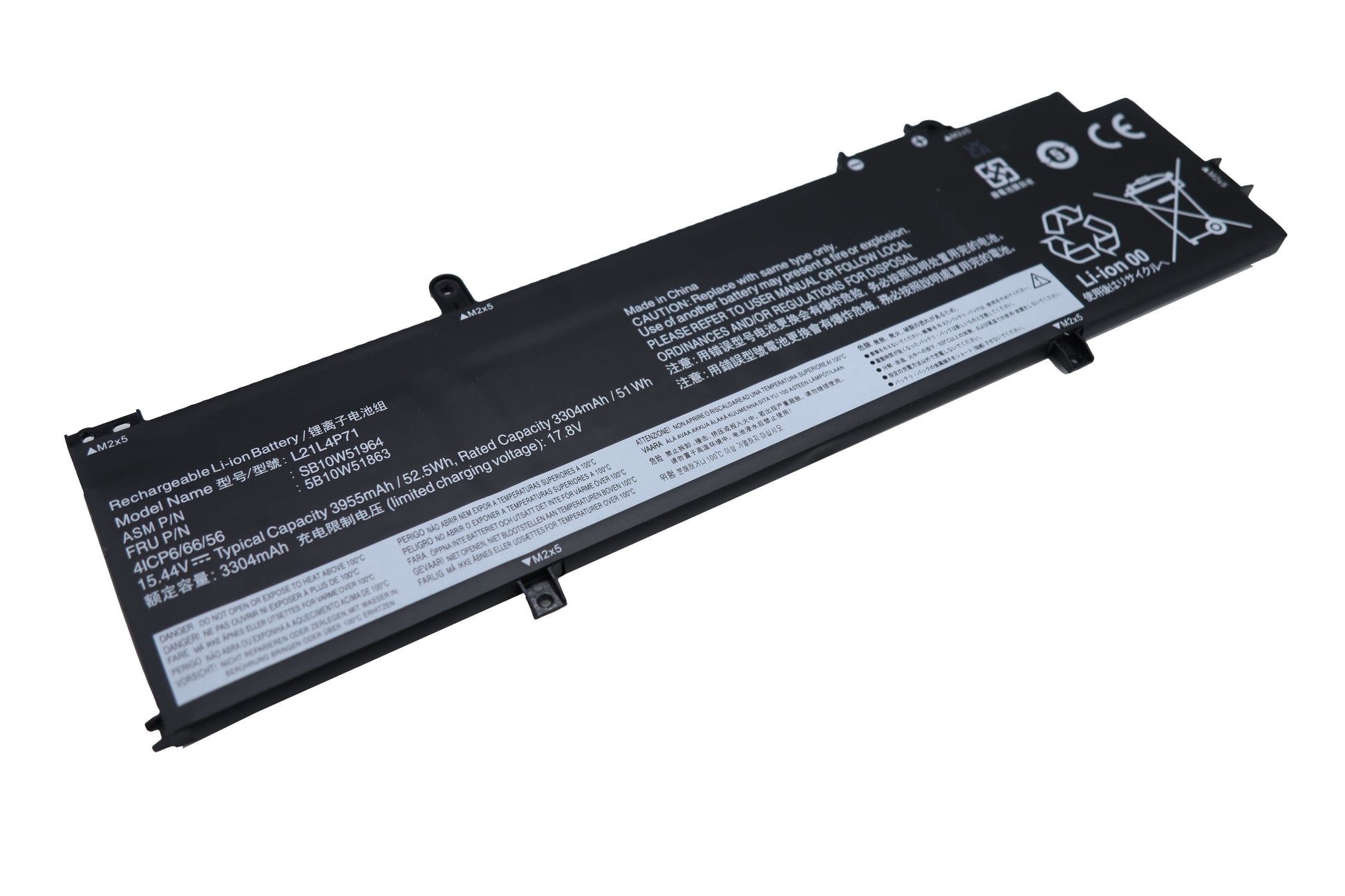 Vistaport Notebook-Akku – für Lenovo ThinkPad T14 (3.–4. Gen.), P14s (3.–4. Gen.) – 52,5 Wh