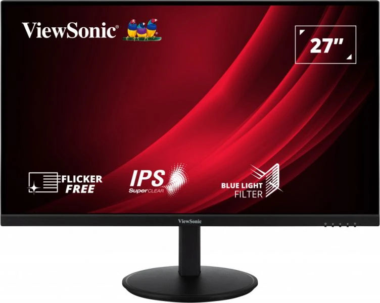 ViewSonic VG2709-2K-MHD-2 – Monitor, 27" 2560 × 1440 (WQHD), IPS, 2× HDMI, Ergo