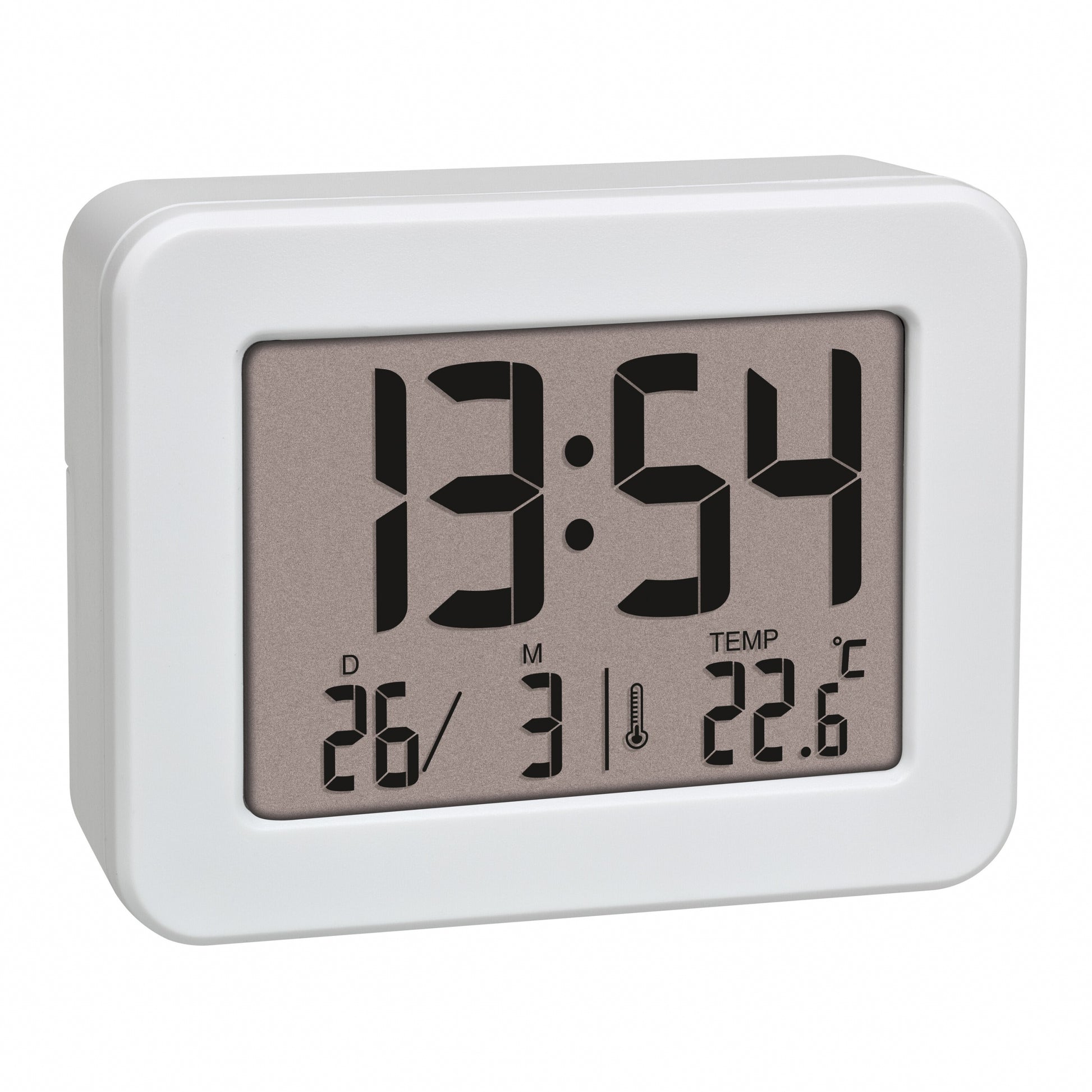 TFA-Dostmann TFA Dostmann Digitalwecker – Thermometer, 2,5 × 7,2 × 5,6 cm, weiss, Kunststoff