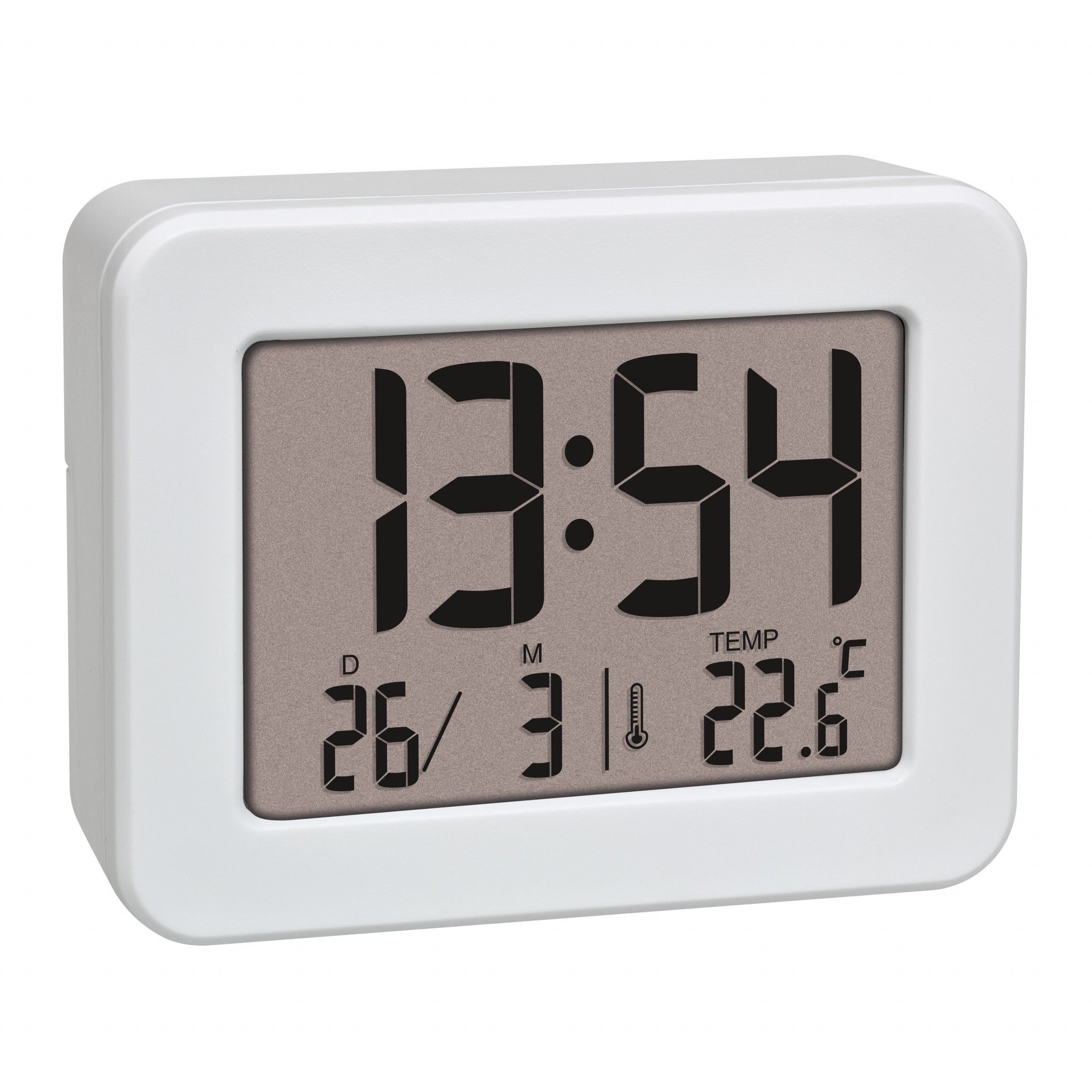 TFA-Dostmann TFA Dostmann Digitalwecker – Thermometer, 2,5 × 7,2 × 5,6 cm, weiss, Kunststoff