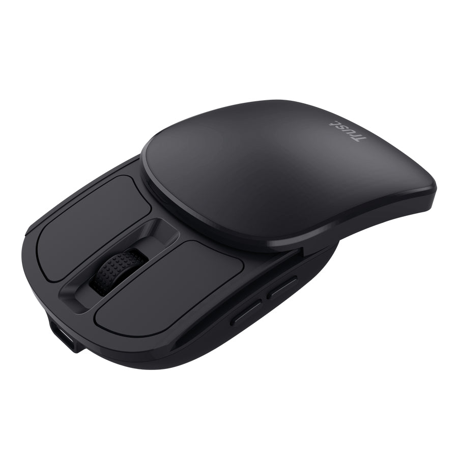 Trust Zylo Mobile Maus – kabellos, USB-C, beidhändig, schwarz