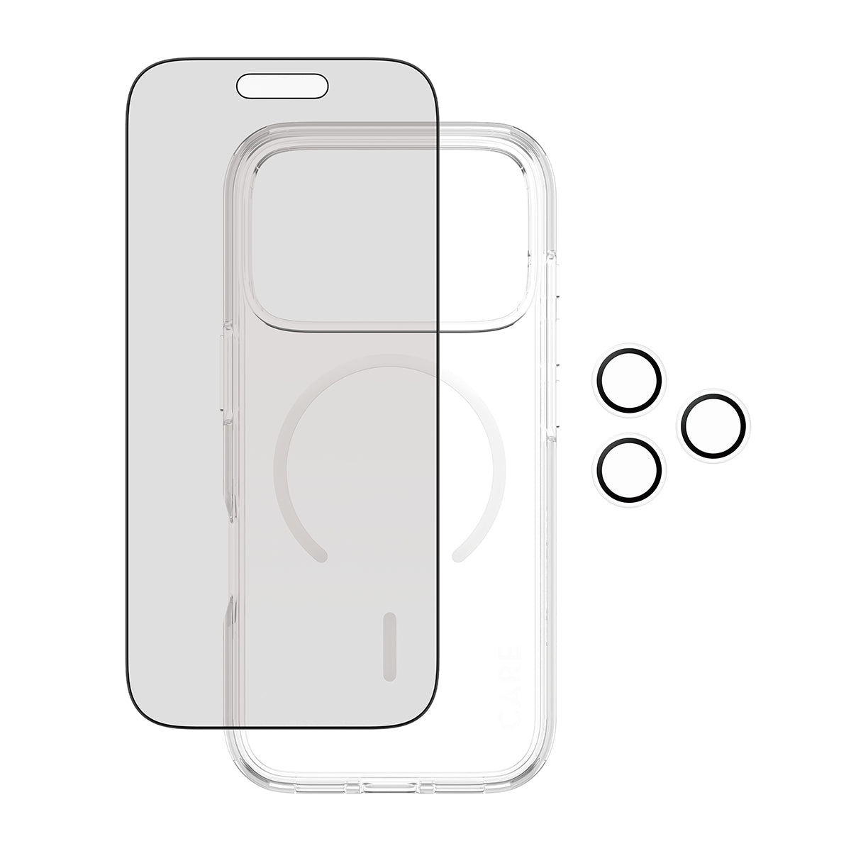 PanzerGlass Schutz-Set 3-in-1 – für Apple iPhone 17 Pro, kratzresistent, anti-fingerprint, Hartglas