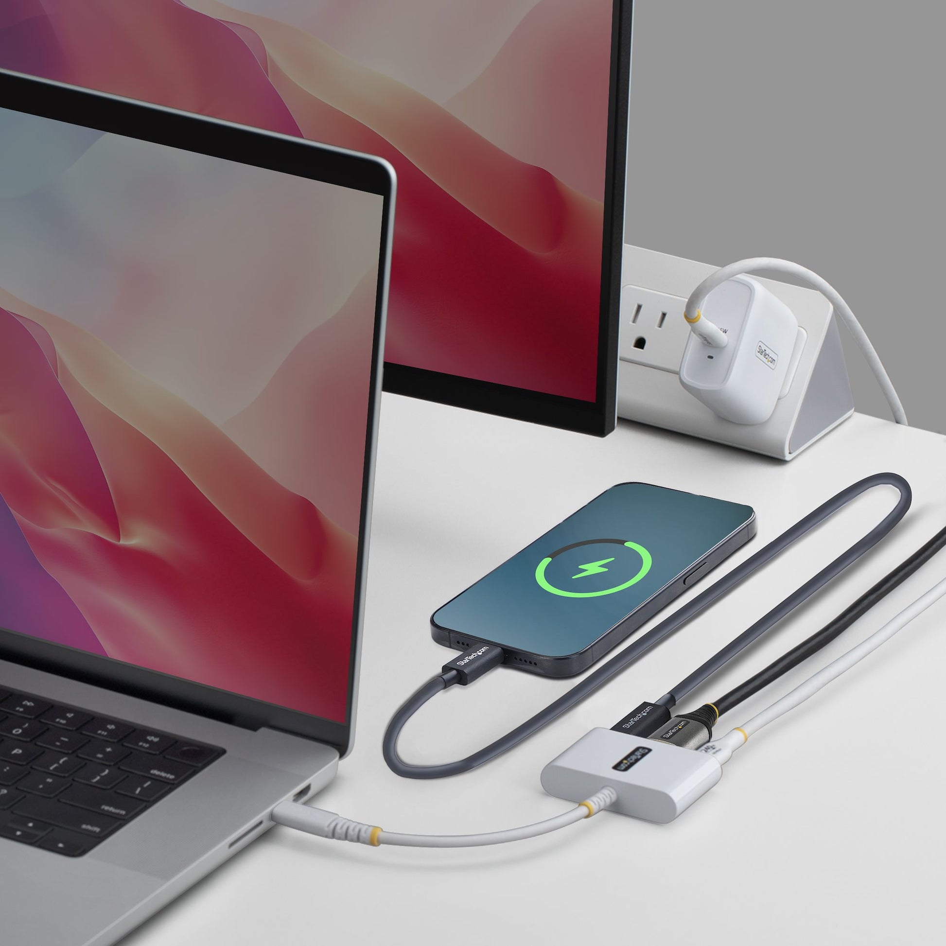 StarTech.com 168W USB-C Multiport-Adapter – USB-C, 1× HDMI, 1× USB-A, 140 W PD, für Mac/iPad/Windows