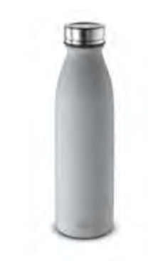 Alfi PURE Isolierflasche 500 ml – doppelwandig 12 h heiss/24 h kalt, Edelstahl, Schraubdeckel, grau