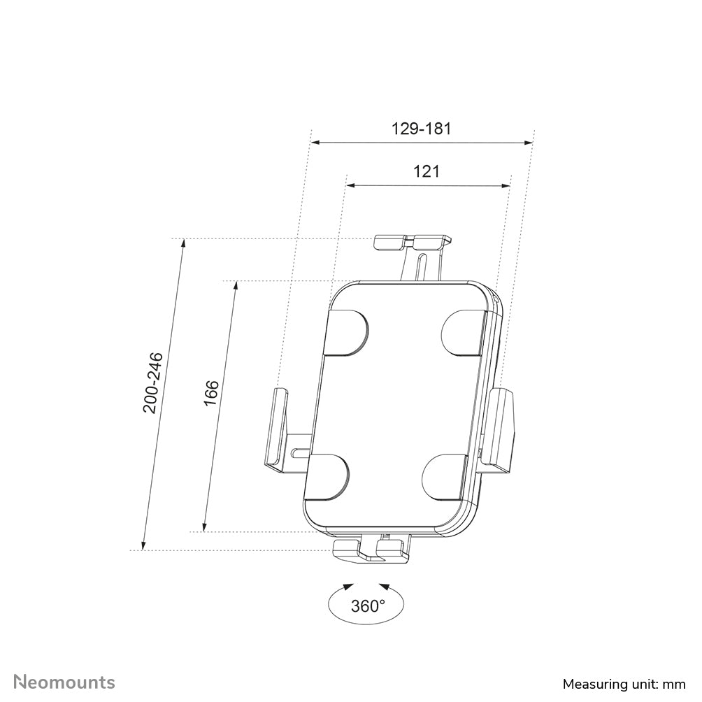 Neomounts Tablet-Wandhalterung – 7,9–11", abschliessbar, VESA 100×100 – Weiss