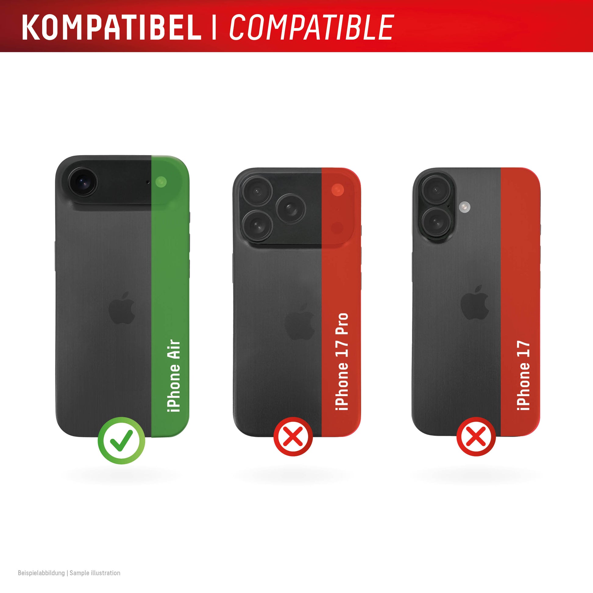 E.V.I. CamGlass – Kameraobjektivschutz – Härte 10H, schlag- und kratzfest – für iPhone Air