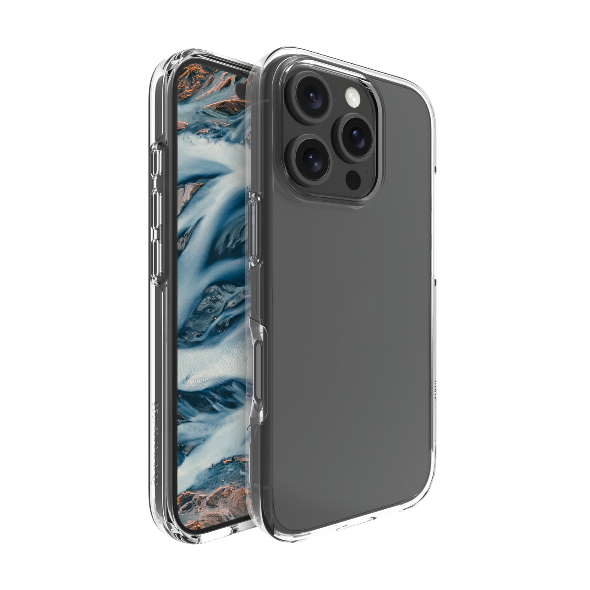 dbramante1928 Iceland Pro Rückcover – für Apple iPhone 16 Pro, Transparent, bis 3 m sturzsicher