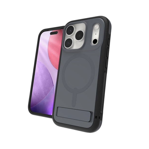 ZAGG Sedona Snap Backcover – für Apple iPhone 17 Pro, mit Ständer, Graphen, Anthrazit, bis 4 m sturzsicher