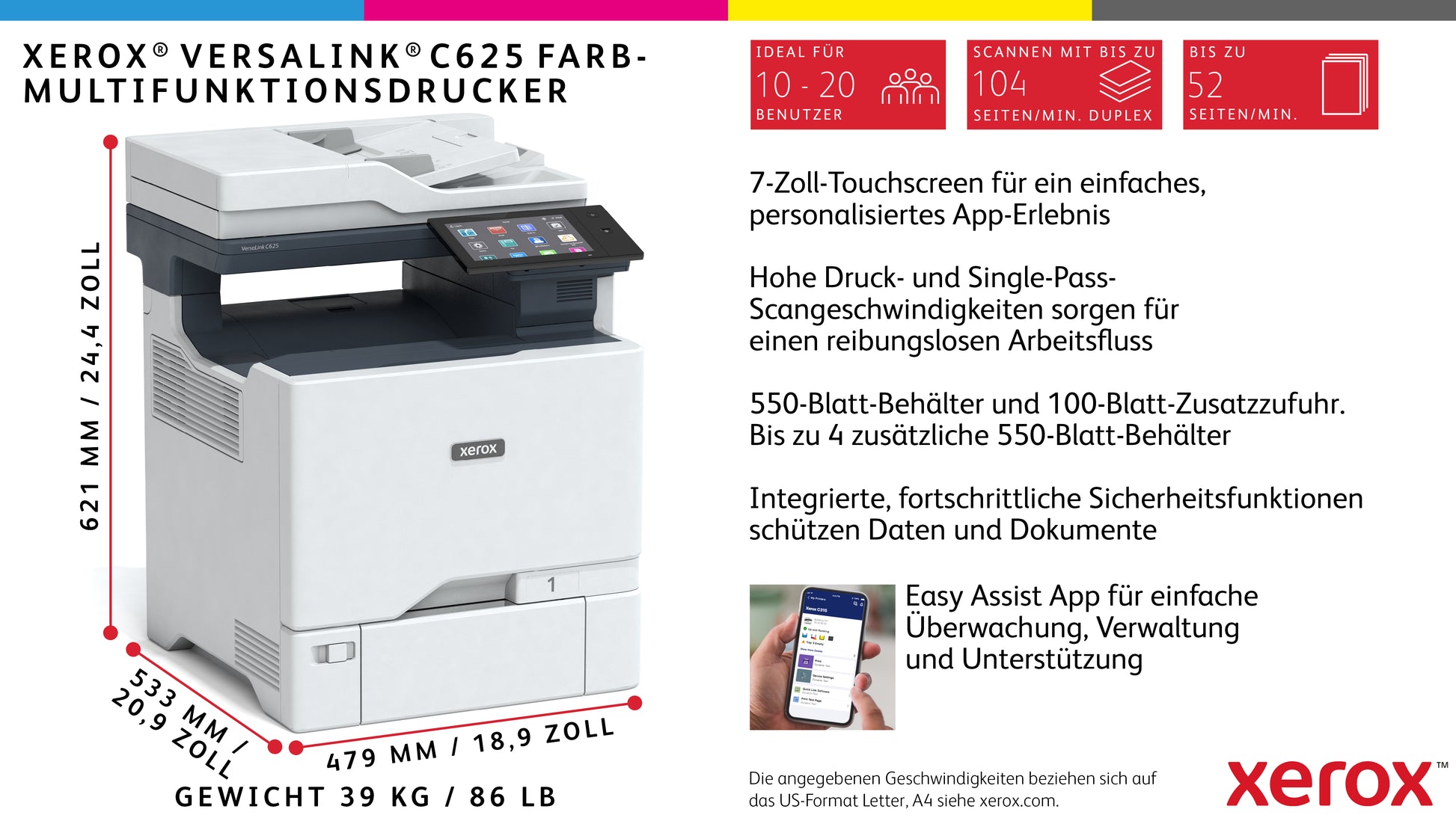 Xerox VersaLink C625V_DN – Farbiges Laser-MFP