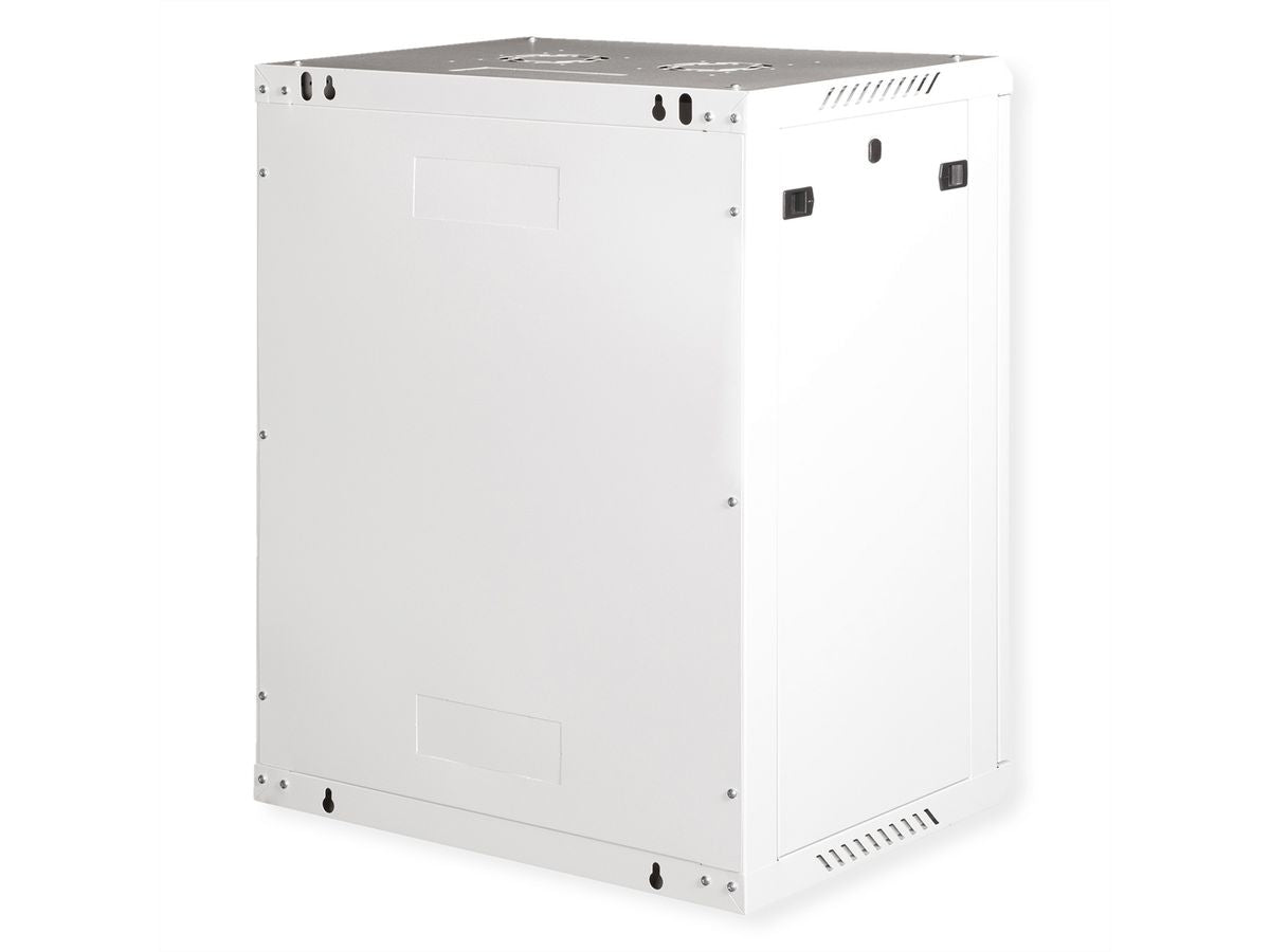 ROLINE Basic Plus – 19" Wandverteiler 15U, IP20, abschliessbar, 600 × 450 × 779 mm, lichtgrau, Stahl