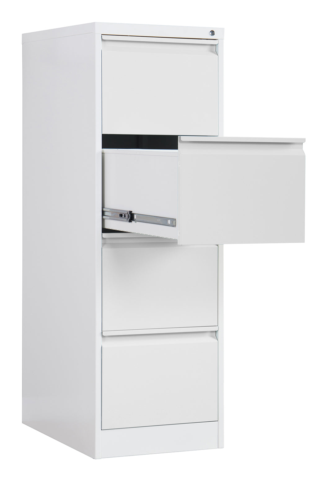 Phoenix Safe Co. FC1004GGK – Aktenschrank, 4 Schubladen, abschliessbar, Stahl, 450 × 620 × 1330 mm, Grau