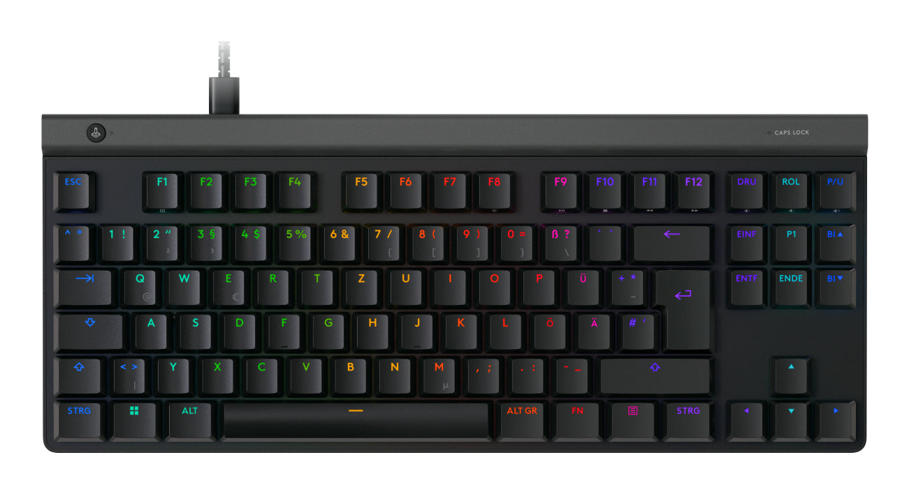 Logitech G G515 – Gaming-Tastatur TKL – mechanisch – kabelgebunden (USB-C) – QWERTZ (DE) – RGB – schwarz