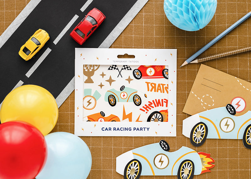 PartyDeco Face-Art Sticker Auto – mehrfarbig – 19,5 × 16,5 cm – 11 Stk