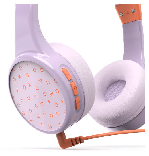 Hama Teens Guard II – On-Ear Headset – Bluetooth, Lautstärkebegrenzung 85 dB – Lila/Orange – bis 50 h