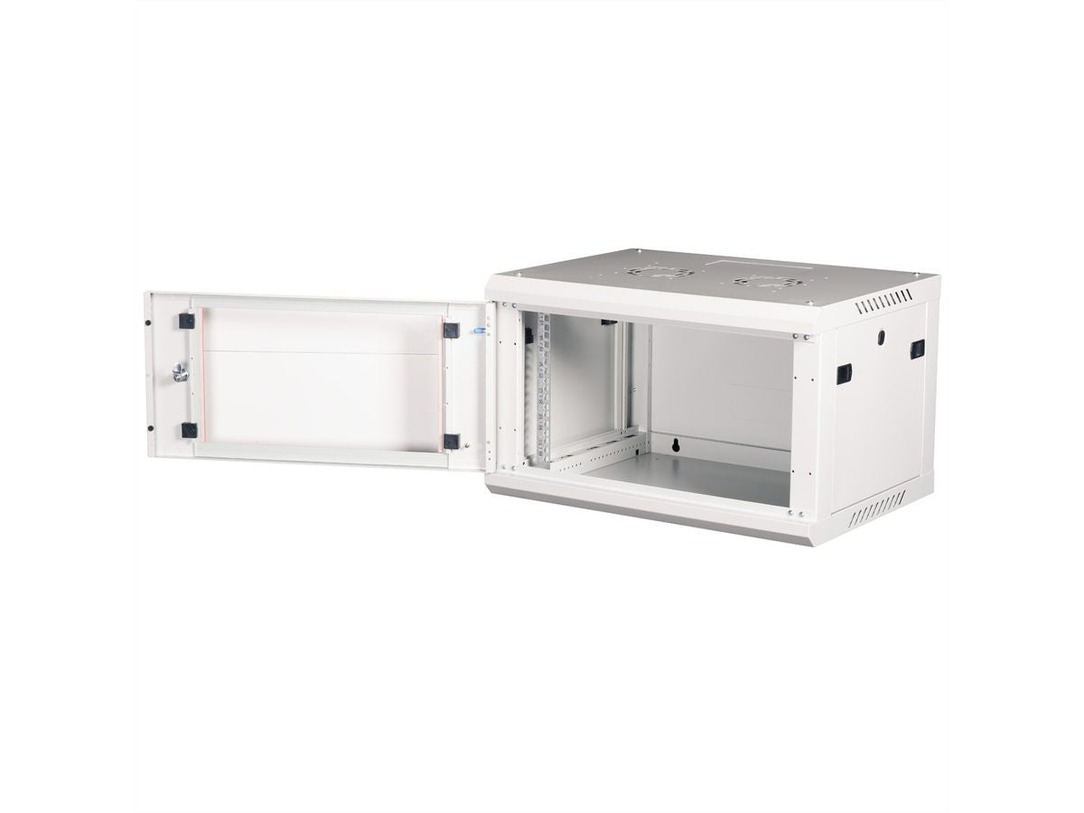 ROLINE Basic Plus – 19" Wandverteiler 6U, IP20, abschliessbar, 600 × 450 × 379 mm, lichtgrau, Stahl