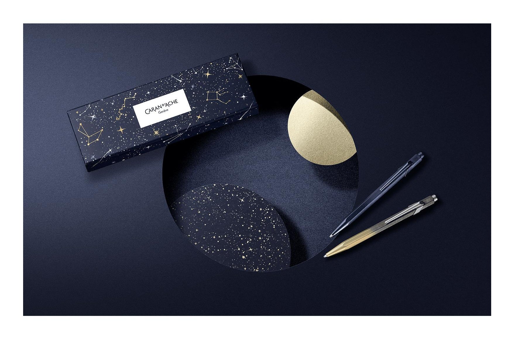 Caran d-Ache Caran d'Ache Kugelschreiber – Blau, Aluminium