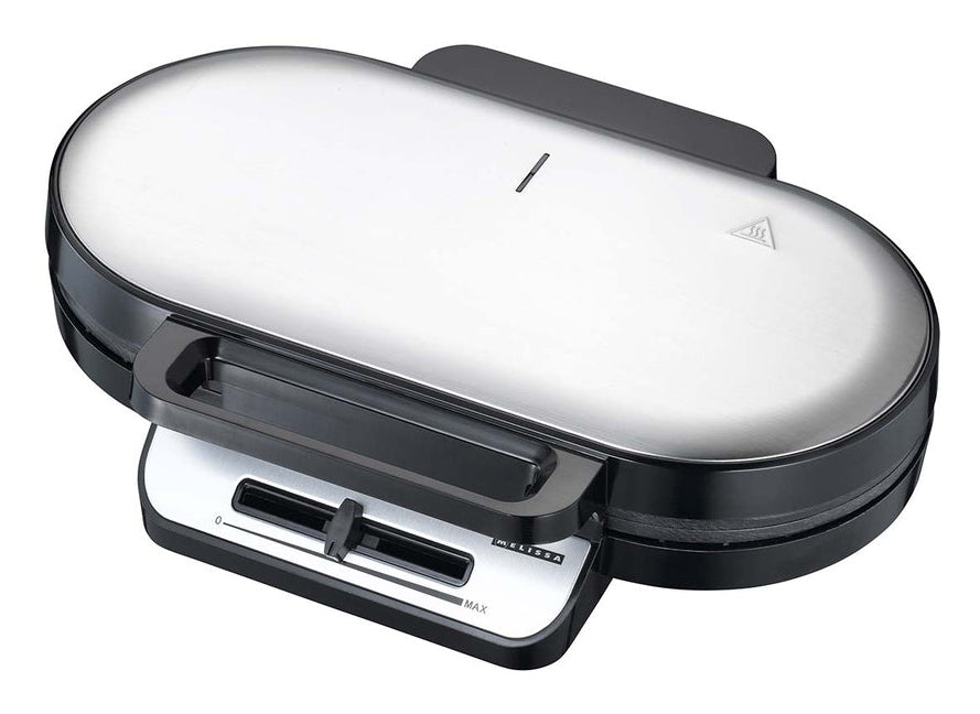 Melissa Waffeleisen 16250087 – 10 Waffeln, Herzform, 1200 W – Schwarz/Edelstahl