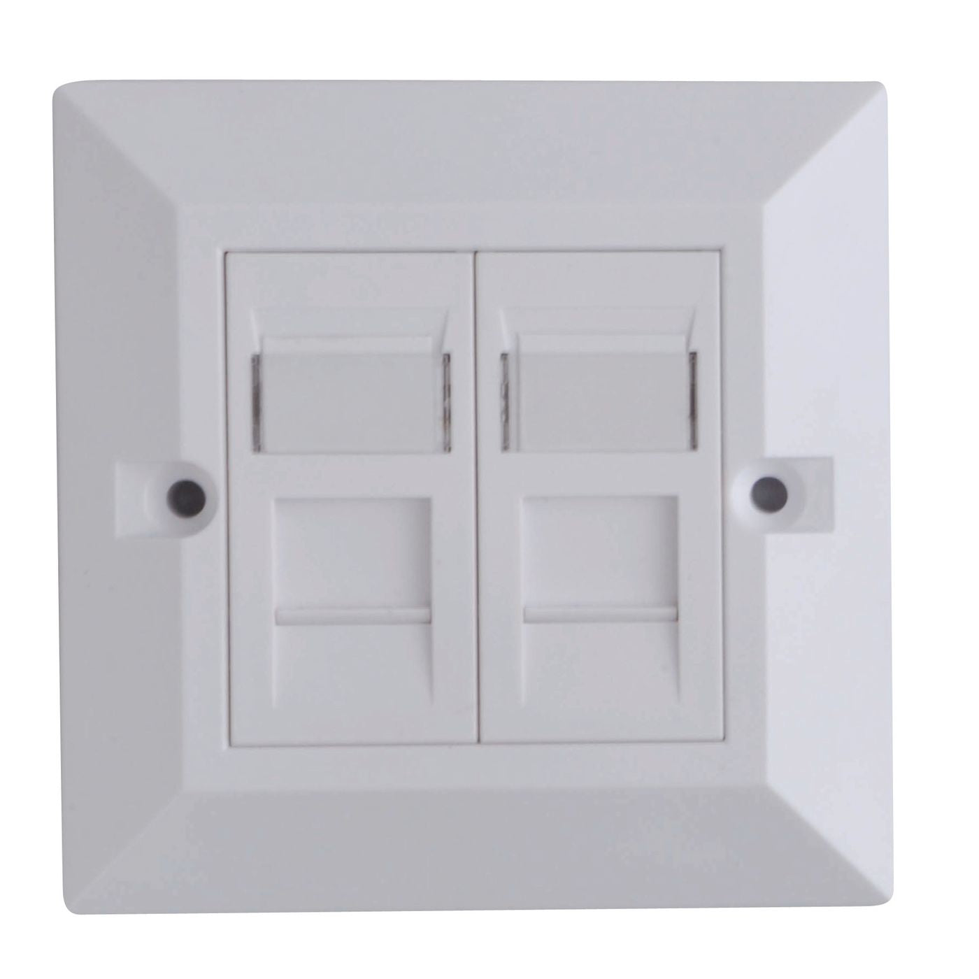 Lanview Keystone-Modul RJ45 Cat6, Dual-Gang UK, Kunststoff, IP20, 86×86×6 mm