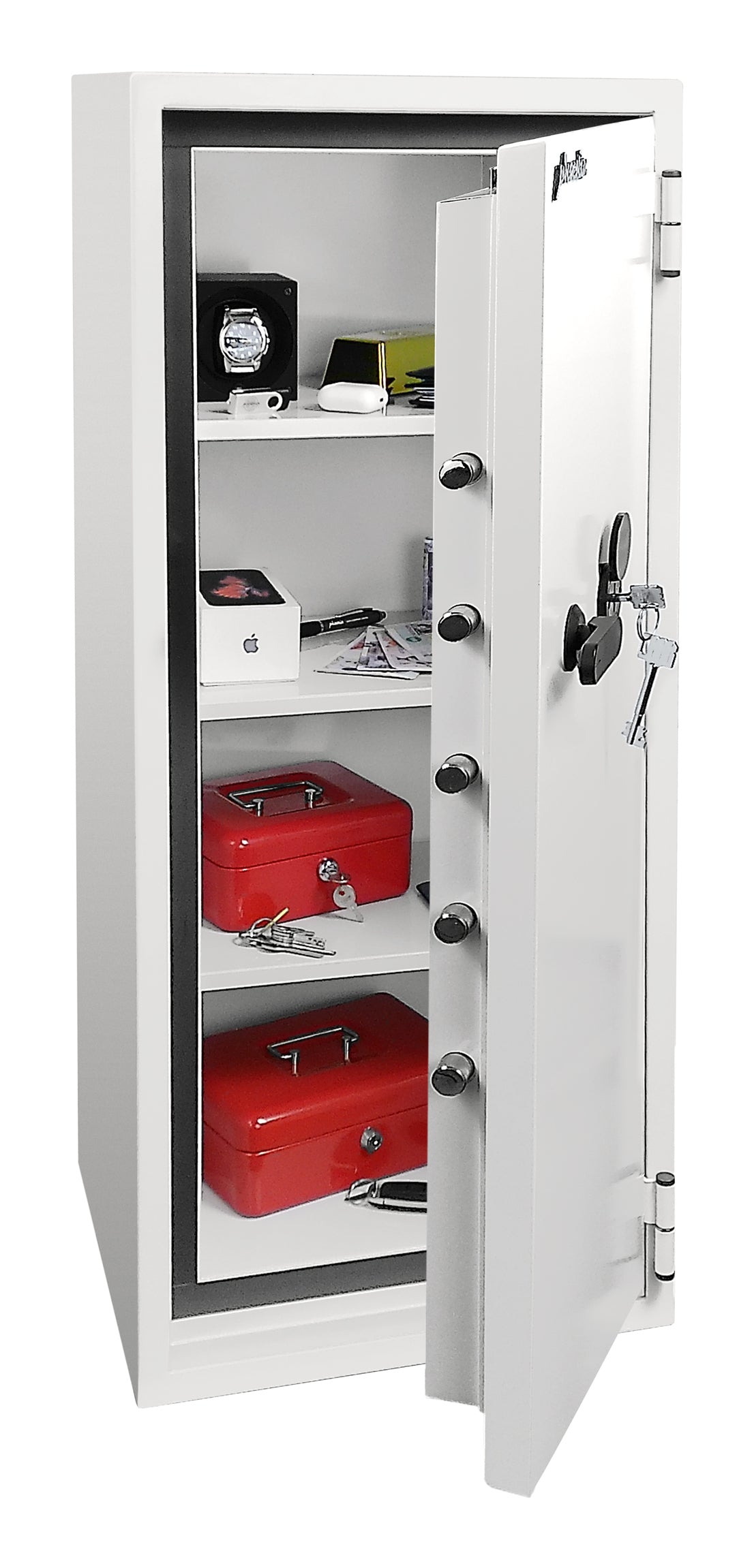 Phoenix Safe Co. Phoenix Sicherheitsschrank Fortress Pro SS1465K – Schlüsselschloss – 97 l – Feuerschutz 60 min – Weiss