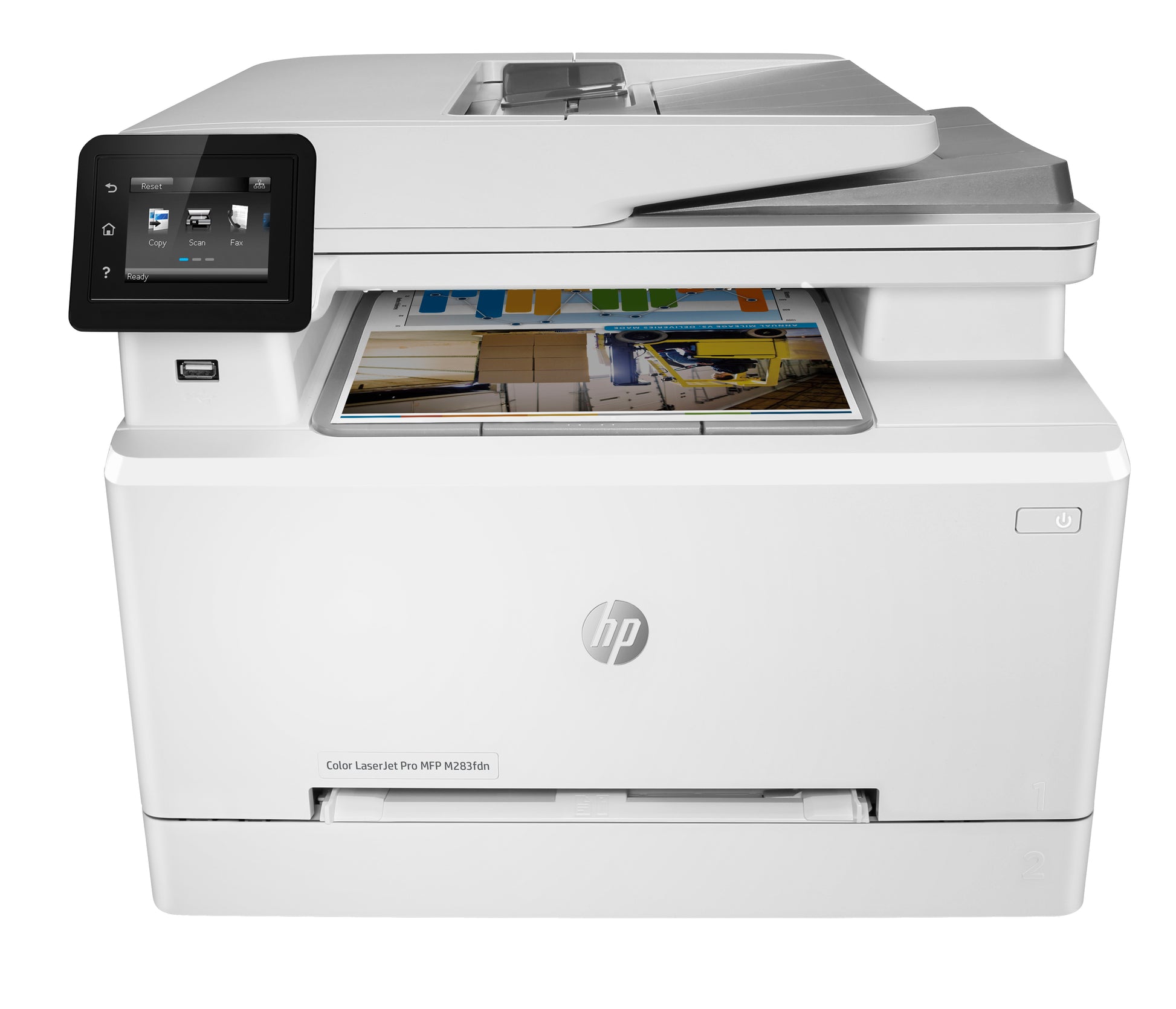 HP Color LaserJet Pro MFP M283fdn – Farblaser-Multifunktionsdrucker, A4, 4-in-1, Duplex, ADF, LAN, AirPrint