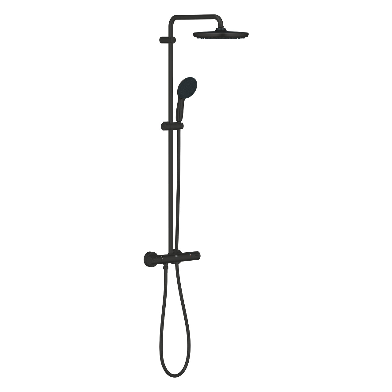 GROHE Duschsystem Vitalio Start 250 – 112,4 cm, Kunststoff, Thermostat, Schwarz