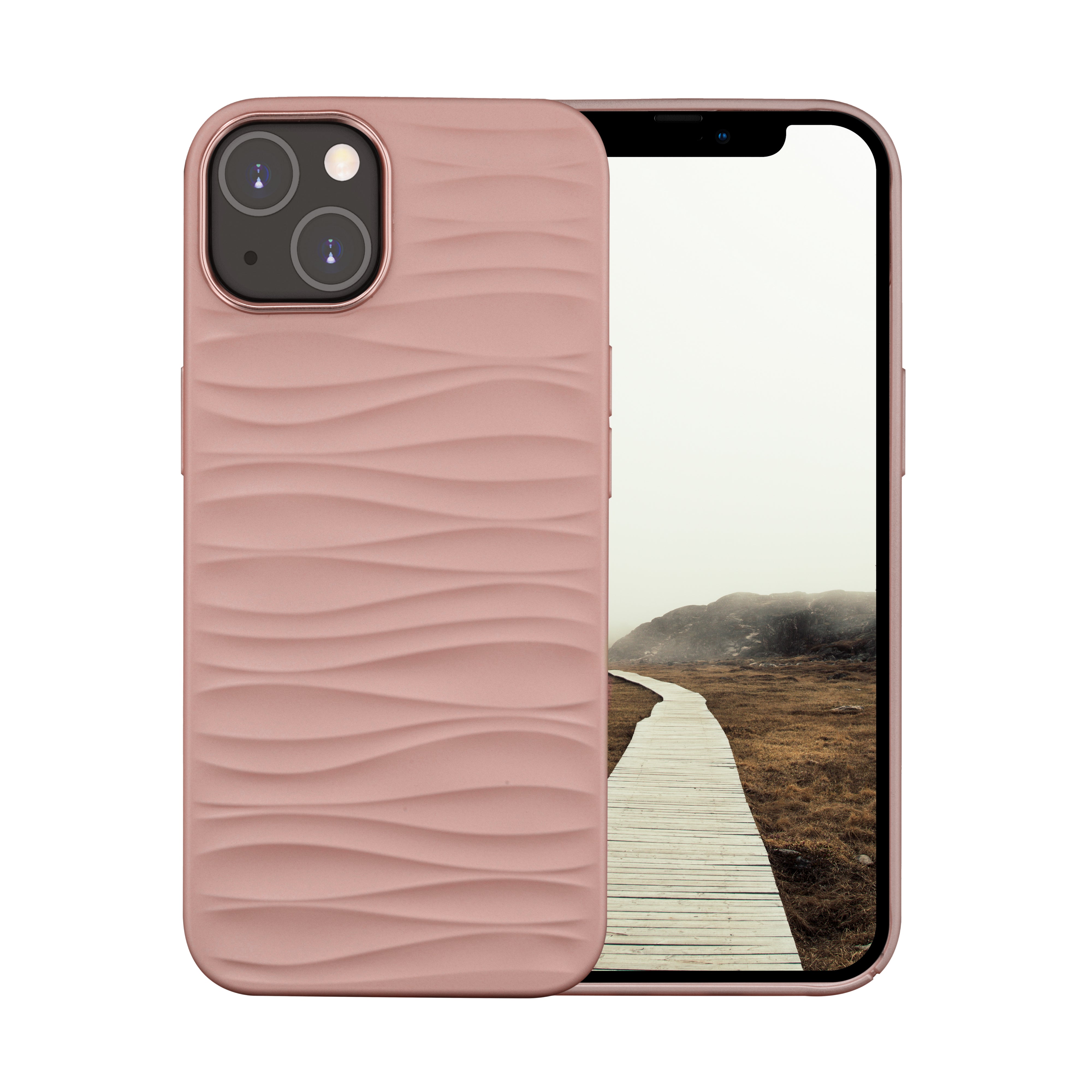 dbramante1928 Dune Backcover – für Apple iPhone 14, Recycling-Kunststoff, Pink, bis 1,2 m sturzsicher